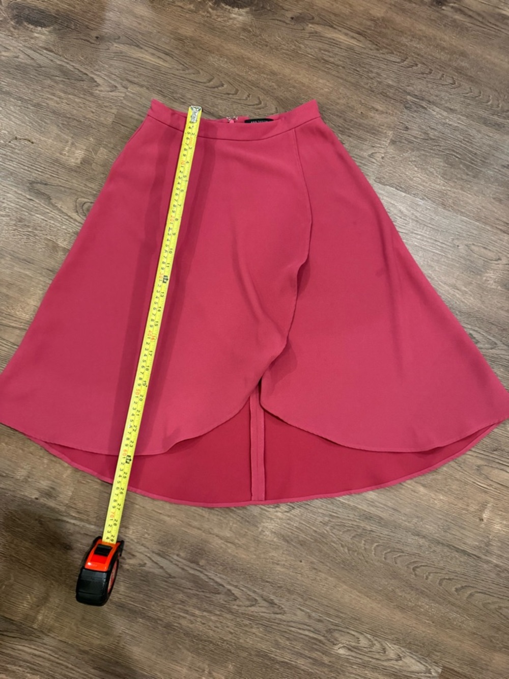 Ann Taylor Rose Pink High-Low Wrap Skirt